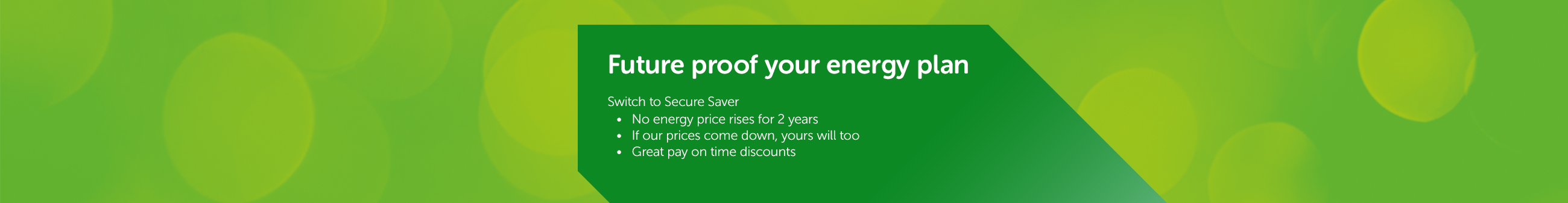 Future proof your energy plan - Switch to Secure Saver