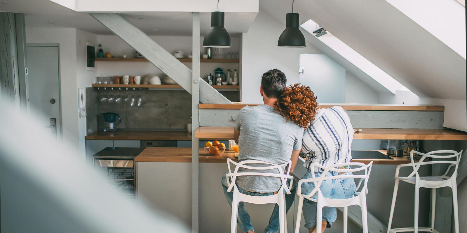Couple Enjoy The Small Well Designed Space Inside Their Apartment 