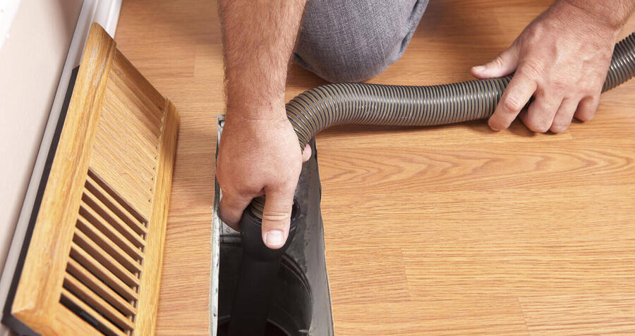 How to clean a ducted heating system