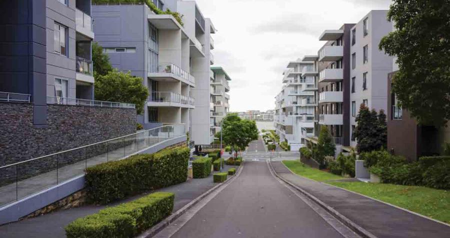 An Example Of Medium Density Housing, Low Level Apartments In Sydney Australia 