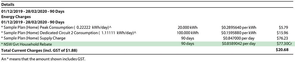 Electricity bill