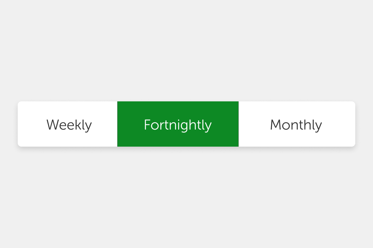 Choose your payment frequency