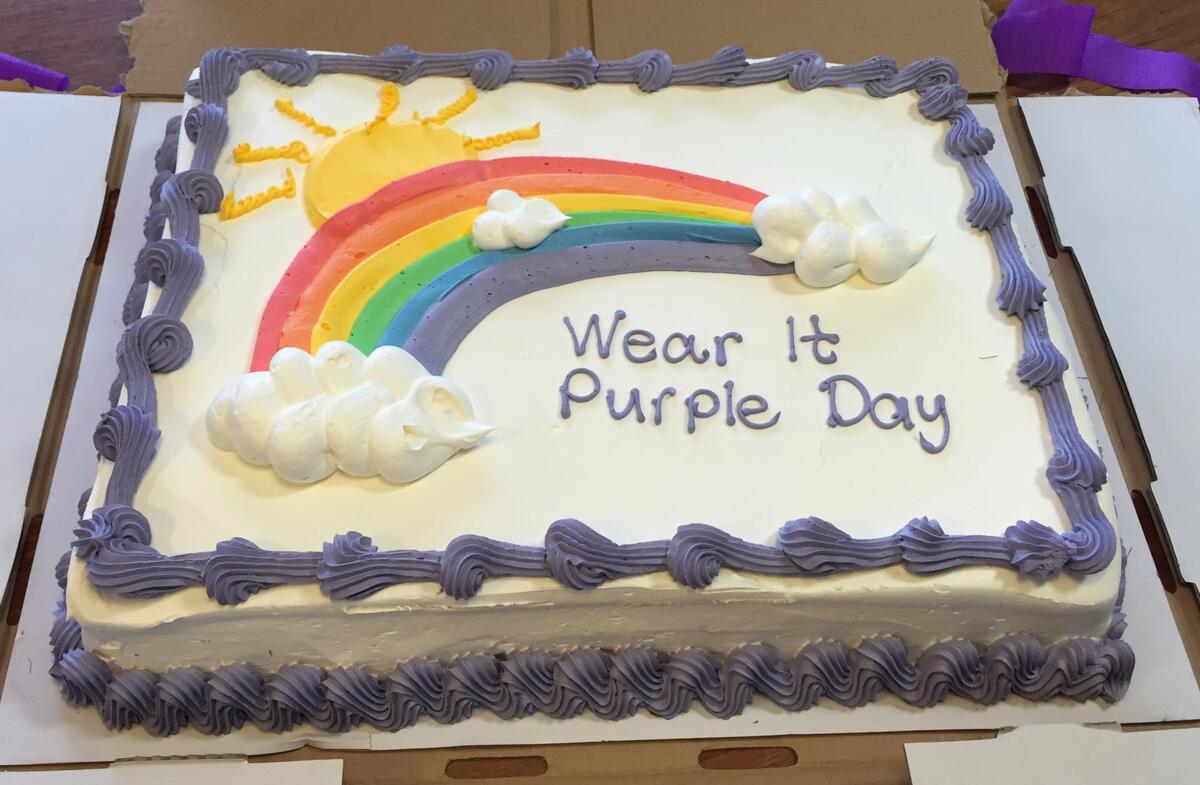 Wear It purple day cake